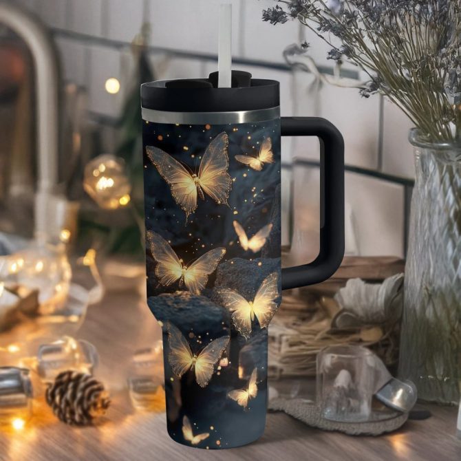 Butterfly Garden Custom Stanley Quencher 40Oz Stainless Steel Tumbler With Handle - Image 2