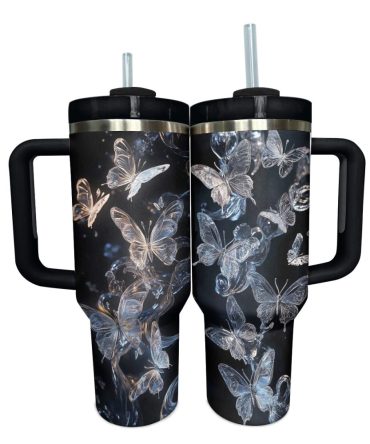 Butterfly Garden Custom Stanley Quencher 40Oz Stainless Steel Tumbler With Handle