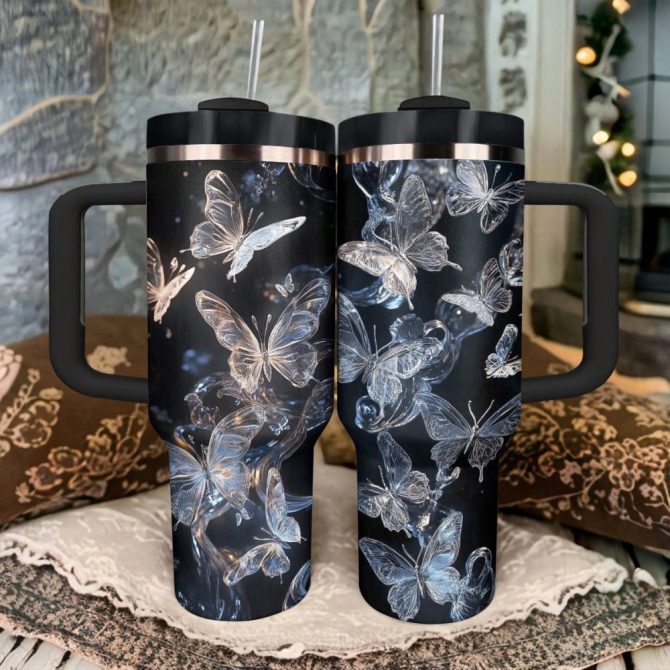 Butterfly Garden Custom Stanley Quencher 40Oz Stainless Steel Tumbler With Handle - Image 2