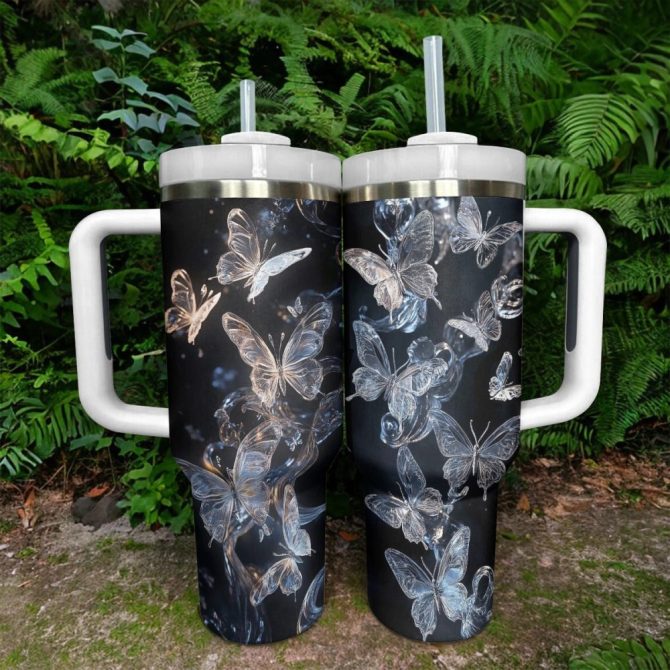 Butterfly Garden Custom Stanley Quencher 40Oz Stainless Steel Tumbler With Handle - Image 3