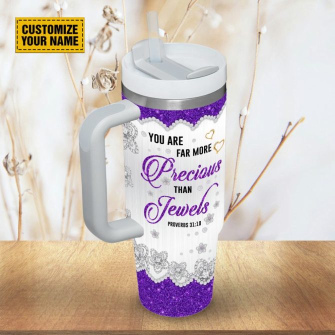 Butterfly Jewelry Faith Custom Stanley Quencher 40Oz Stainless Steel Tumbler With Handle - Image 5
