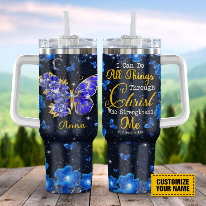 Butterfly Jewelry Faith Custom Stanley Quencher 40Oz Stainless Steel Tumbler With Handle - Image 5
