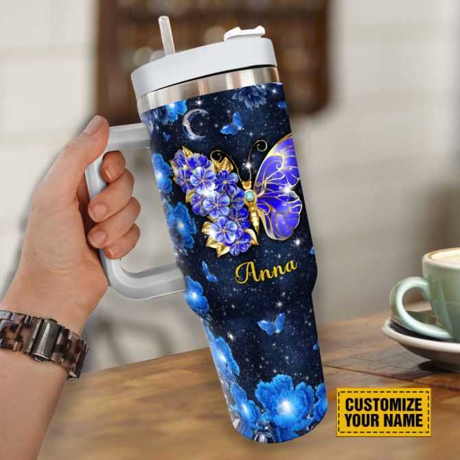 Butterfly Jewelry Faith Custom Stanley Quencher 40Oz Stainless Steel Tumbler With Handle - Image 3