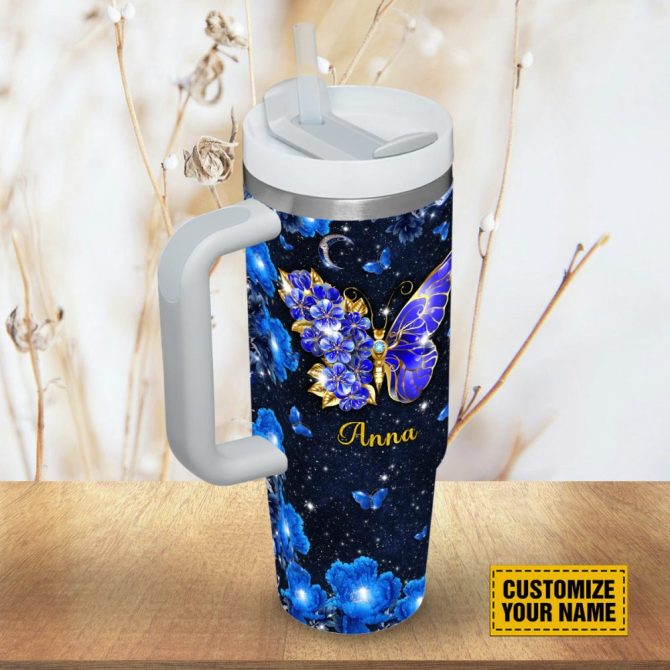 Butterfly Jewelry Faith Custom Stanley Quencher 40Oz Stainless Steel Tumbler With Handle - Image 4
