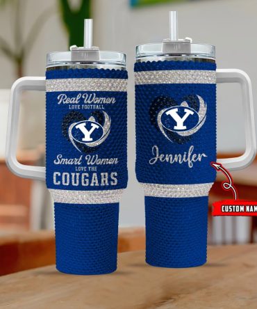 Byu Cougars Ncaa Custom Stanley Quencher 40Oz Stainless Steel Tumbler With Handle