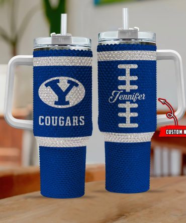 Byu Cougars Ncaa Custom Stanley Quencher 40Oz Stainless Steel Tumbler With Handle