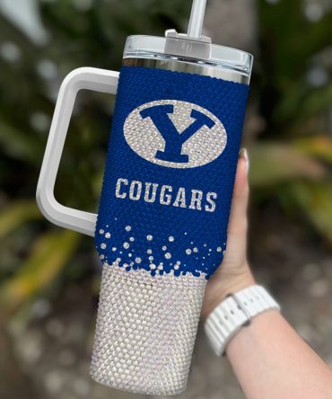 Byu Cougars Ncaa Custom Stanley Quencher 40Oz Stainless Steel Tumbler With Handle