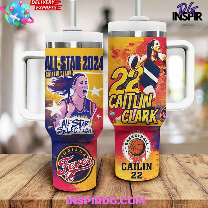 Caitlin Clark All-Star 2024 Ncaa Custom Stanley Quencher 40Oz Stainless Steel Tumbler - Image 2