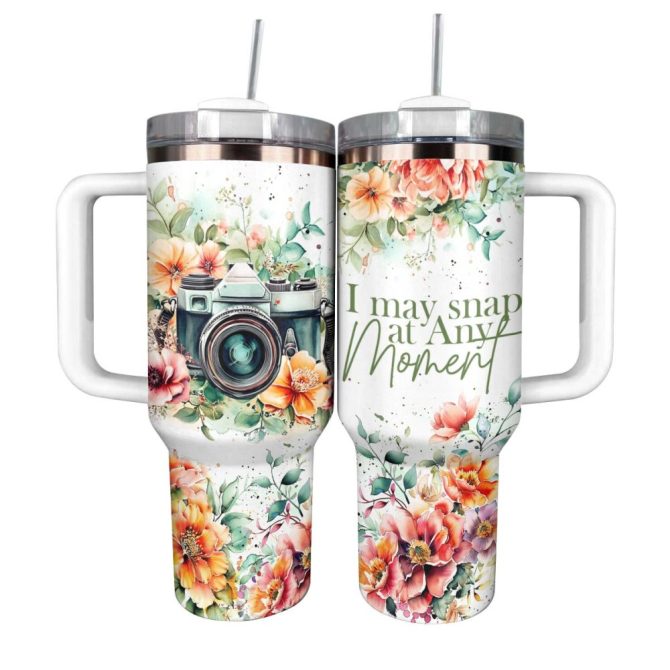 Camera Custom Stanley Quencher 40Oz Stainless Steel Tumbler With Handle - Image 2