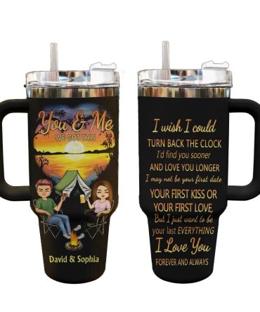 Camp Custom Stanley Quencher 40Oz Stainless Steel Tumbler With Handle