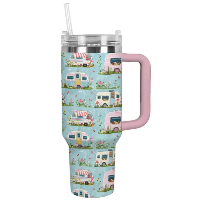 Camp Custom Stanley Quencher 40Oz Stainless Steel Tumbler With Handle - Image 2
