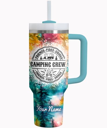 Camp Custom Stanley Quencher 40Oz Stainless Steel Tumbler With Handle