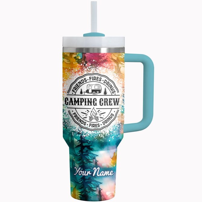 Camp Custom Stanley Quencher 40Oz Stainless Steel Tumbler With Handle