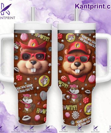 Can We Stop At Buc-Ee Cartoon Custom Stanley Quencher 40Oz Stainless Steel Tumbler With Handle