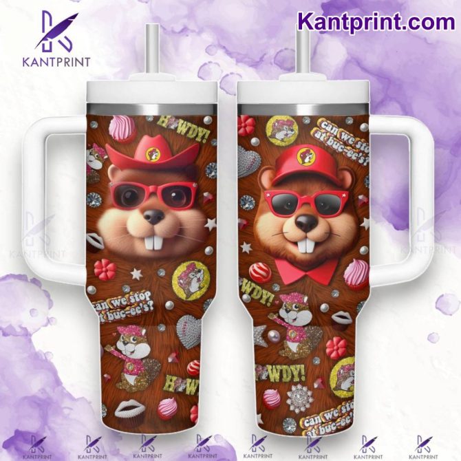 Can We Stop At Buc-Ee Cartoon Custom Stanley Quencher 40Oz Stainless Steel Tumbler With Handle