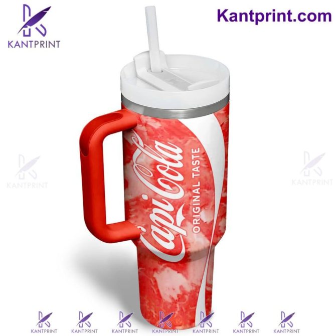 Capi Cola Drinks Custom Stanley Quencher 40Oz Stainless Steel Tumbler With Handle - Image 3