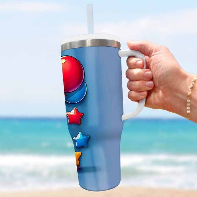 Captain America Movies Custom Stanley Quencher 40Oz Stainless Steel Tumbler With Handle - Image 2
