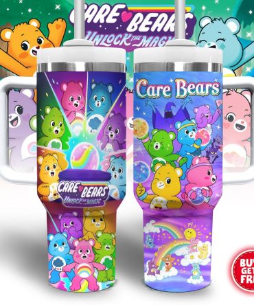 Care Bears Cartoon Custom Stanley Quencher 40Oz Stainless Steel Tumbler