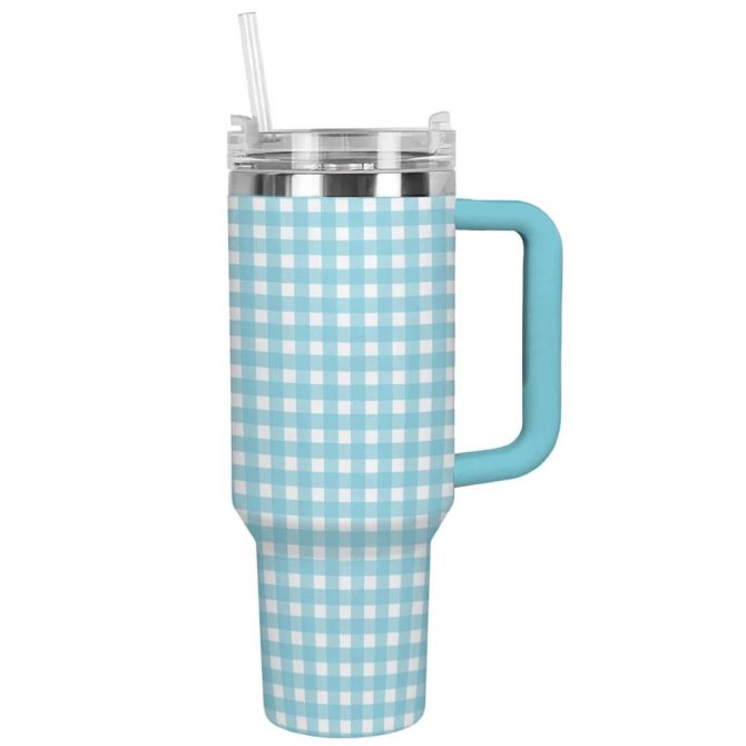 Caro Custom Stanley Quencher 40Oz Stainless Steel Tumbler With Handle
