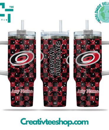 Carolina Hurricanes Nhl Custom Stanley Quencher 40Oz Stainless Steel Tumbler With Handle