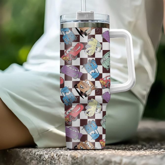 Cars Disney Cartoon Custom Stanley Quencher 40Oz Stainless Steel Tumbler With Handle - Image 5