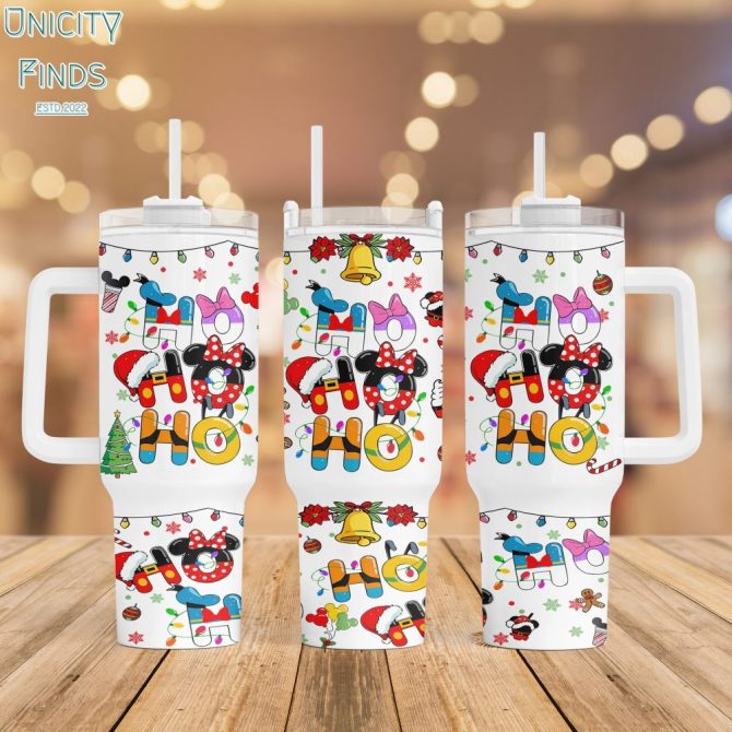 Cartoon Characters Disney Custom Stanley Quencher 40Oz Stainless Steel Tumbler With Handle