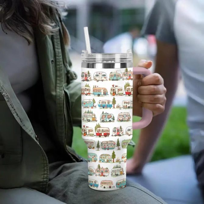 Cartoon Custom Stanley Quencher 40Oz Stainless Steel Tumbler With Handle - Image 2