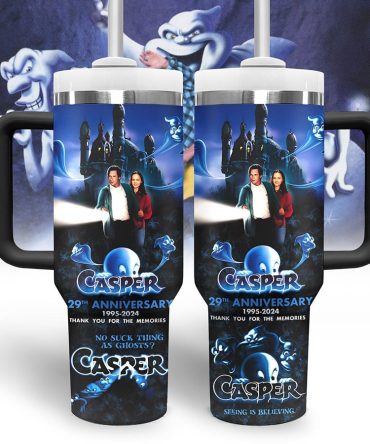 Casper Cartoon Custom Stanley Quencher 40Oz Stainless Steel Tumbler With Handle