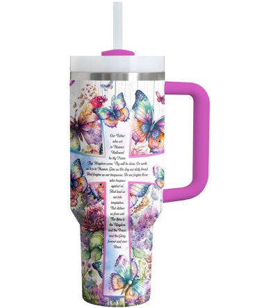 Cat Custom Stanley Quencher 40Oz Stainless Steel Tumbler With Handle