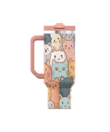 Cat Lover Custom Stanley Quencher 40Oz Stainless Steel Tumbler