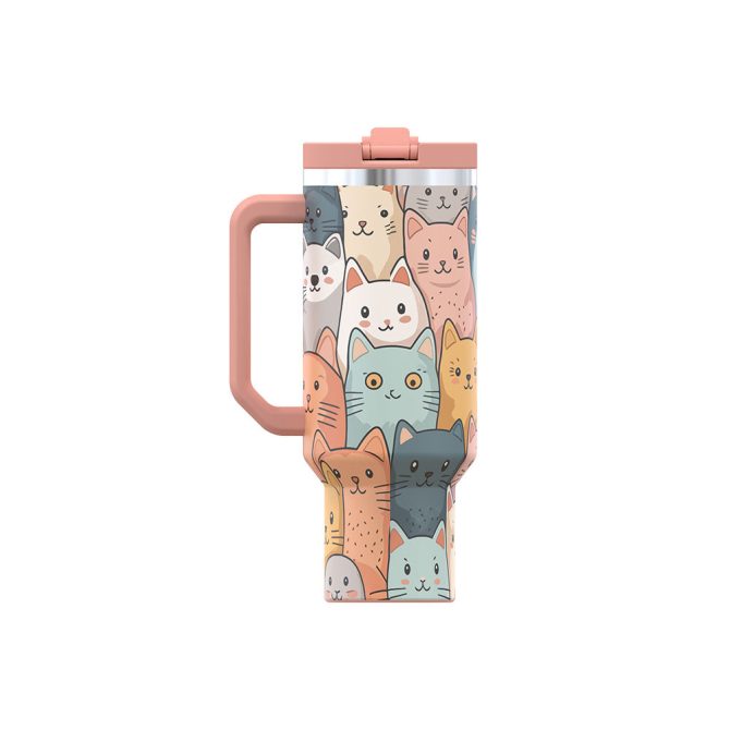 Cat Lover Custom Stanley Quencher 40Oz Stainless Steel Tumbler - Image 13