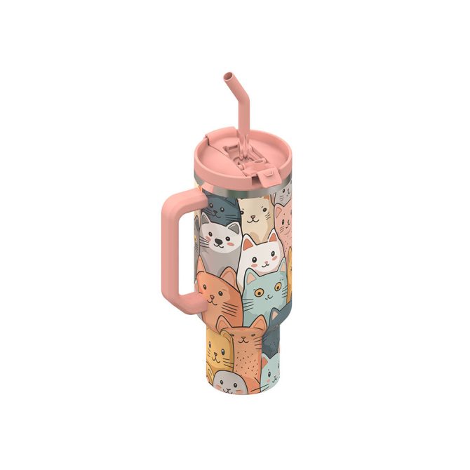 Cat Lover Custom Stanley Quencher 40Oz Stainless Steel Tumbler - Image 12