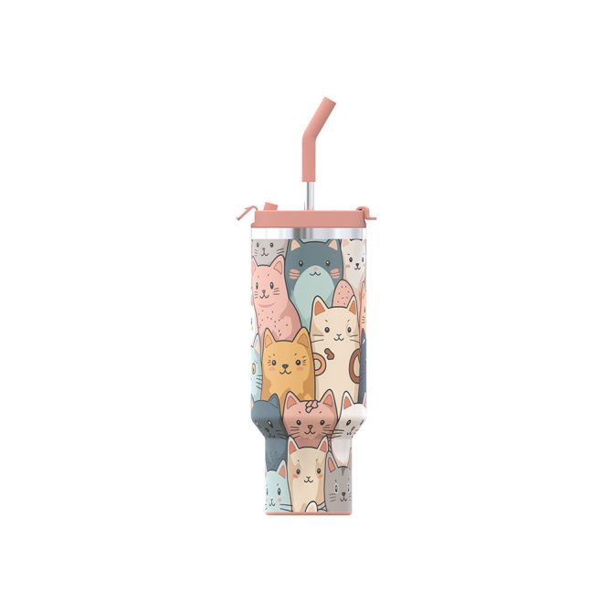 Cat Lover Custom Stanley Quencher 40Oz Stainless Steel Tumbler - Image 11