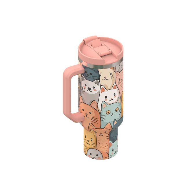 Cat Lover Custom Stanley Quencher 40Oz Stainless Steel Tumbler - Image 9