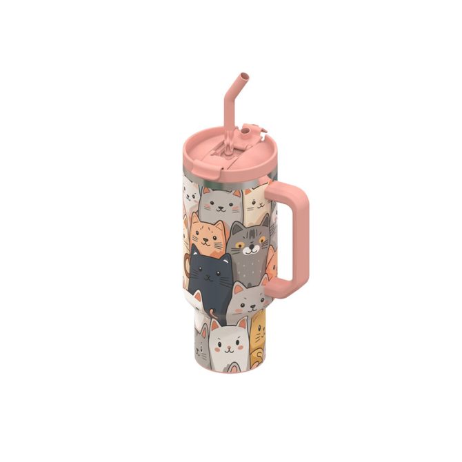 Cat Lover Custom Stanley Quencher 40Oz Stainless Steel Tumbler - Image 8