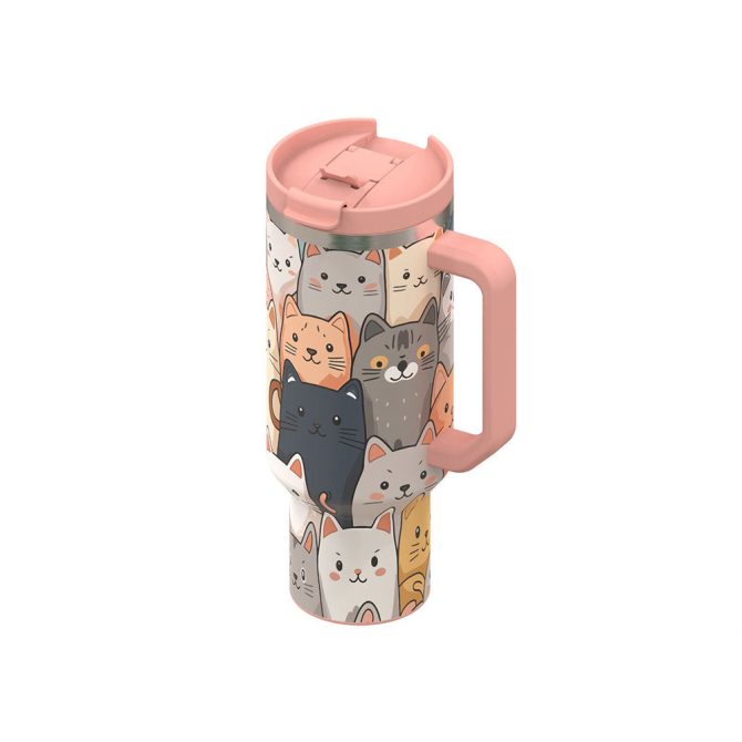 Cat Lover Custom Stanley Quencher 40Oz Stainless Steel Tumbler - Image 6