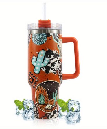 Catus Custom Stanley Quencher 40Oz Stainless Steel Tumbler With Handle