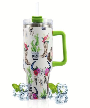 Catus Custom Stanley Quencher 40Oz Stainless Steel Tumbler With Handle
