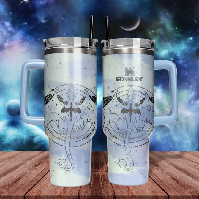 Celestial Tairn And Andarna Fourth Wing Custom Stanley Quencher 40Oz Stainless Steel Tumbler With Handle