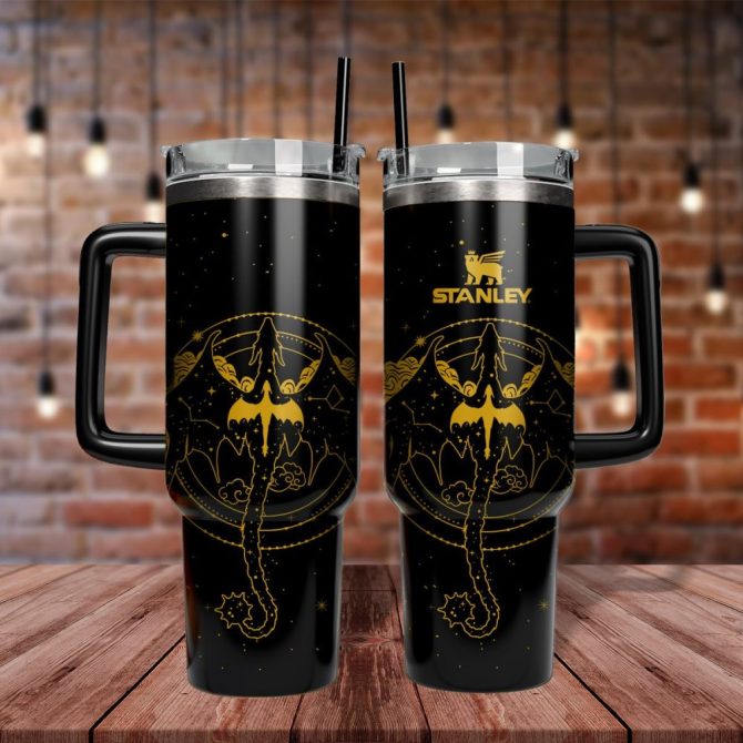 Celestial Tairn And Andarna Fourth Wing Custom Stanley Quencher 40Oz Stainless Steel Tumbler With Handle