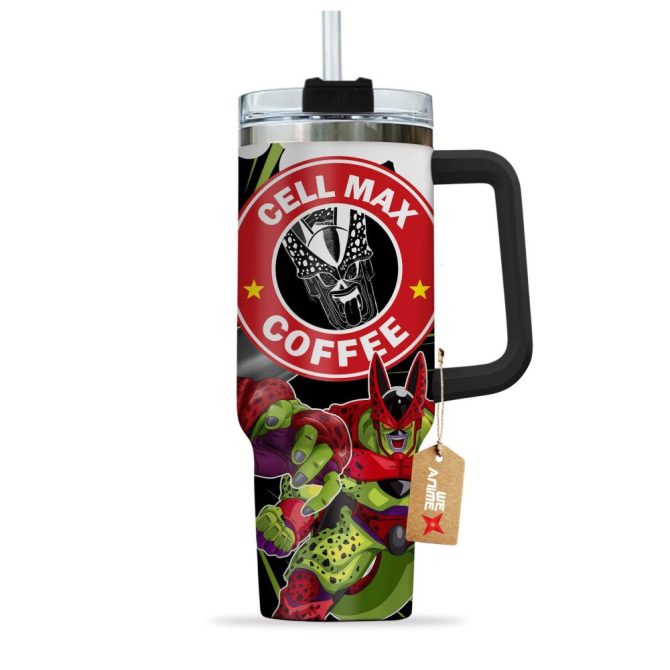 Cell Max Dragon Ball Z Anime Custom Stanley Quencher 40Oz Stainless Steel Tumbler - Image 3