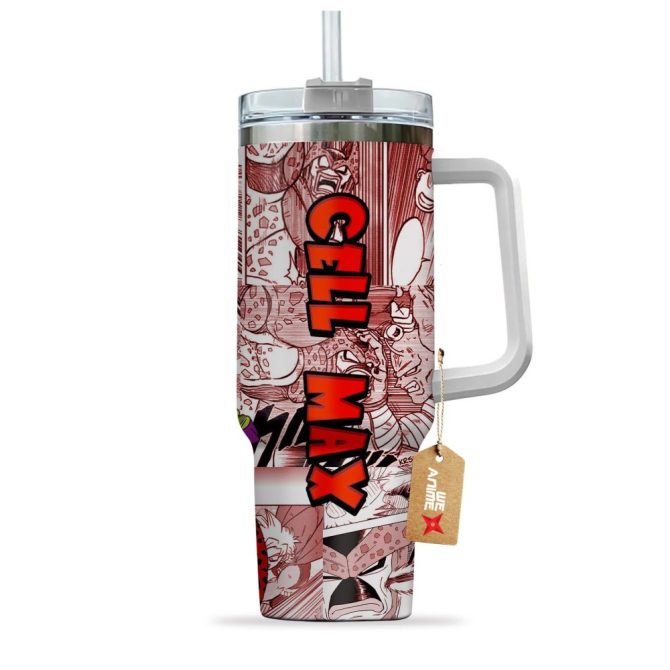 Cell Max Dragon Ball Z Anime Custom Stanley Quencher 40Oz Stainless Steel Tumbler - Image 3