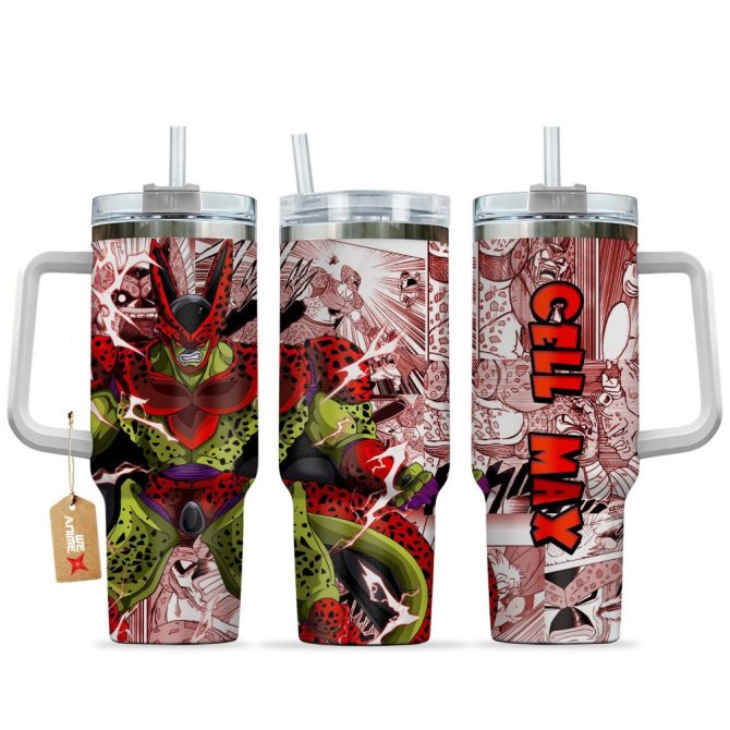Cell Max Dragon Ball Z Anime Custom Stanley Quencher 40Oz Stainless Steel Tumbler