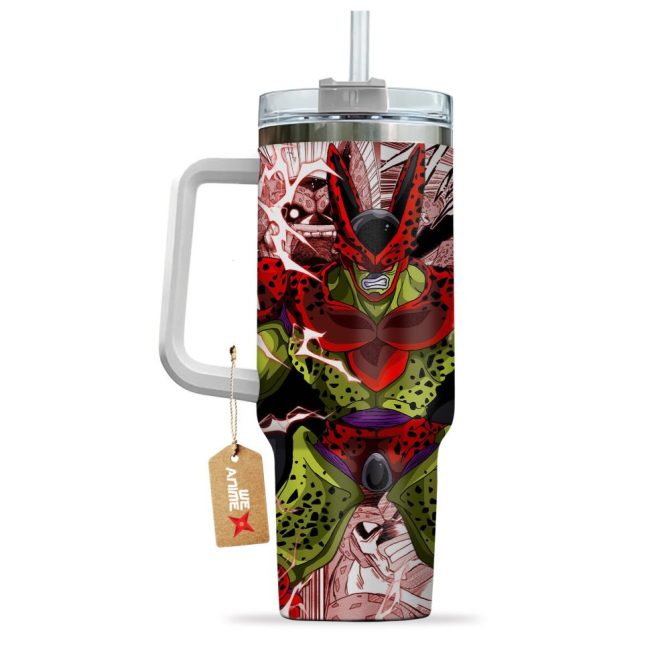 Cell Max Dragon Ball Z Anime Custom Stanley Quencher 40Oz Stainless Steel Tumbler - Image 4