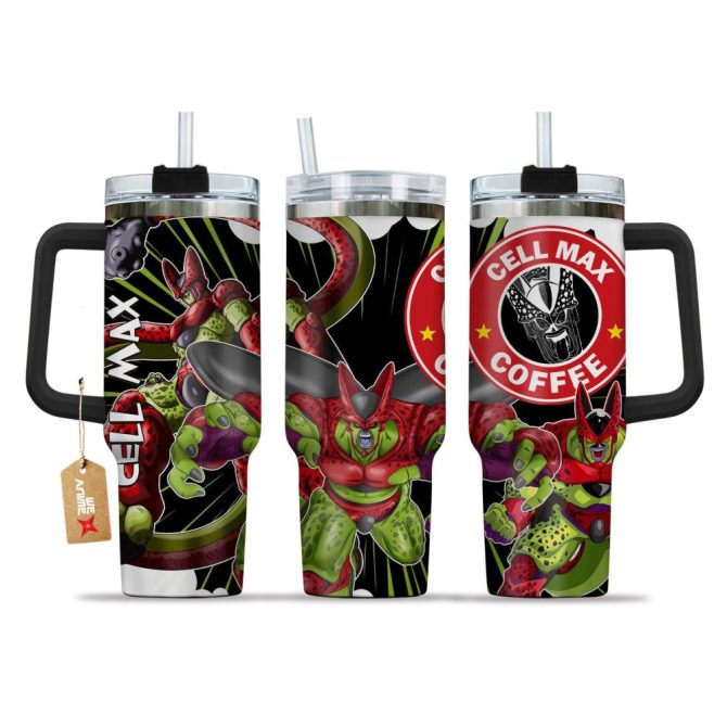 Cell Max Dragon Ball Z Anime Custom Stanley Quencher 40Oz Stainless Steel Tumbler