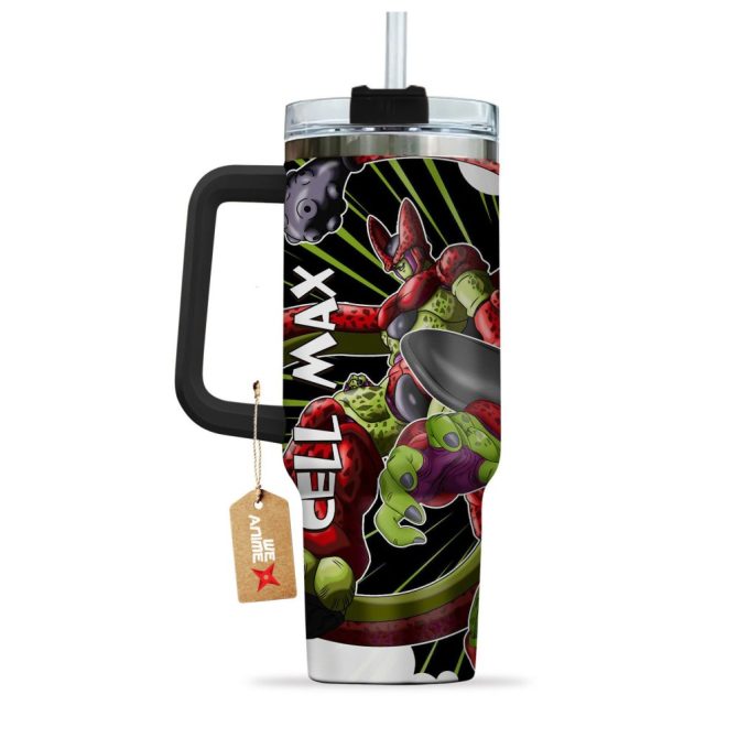 Cell Max Dragon Ball Z Anime Custom Stanley Quencher 40Oz Stainless Steel Tumbler - Image 4