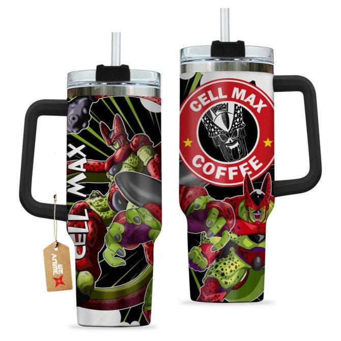 Cell Max Dragon Ball Z Anime Custom Stanley Quencher 40Oz Stainless Steel Tumbler - Image 2