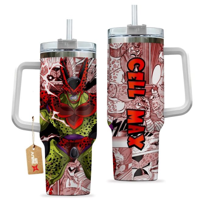 Cell Max Dragon Ball Z Anime Custom Stanley Quencher 40Oz Stainless Steel Tumbler - Image 2