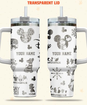 Character Squad Disney Cartoon Custom Stanley Quencher 40Oz Stainless Steel Tumbler With Handle