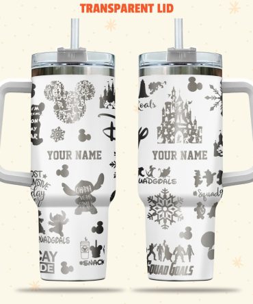 Character Squad Disney Cartoon Custom Stanley Quencher 40Oz Stainless Steel Tumbler With Handle